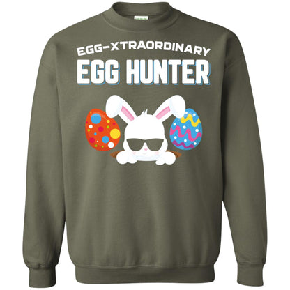 Egg-xtraordinary Egg Hunter Easter Shirt Military Green