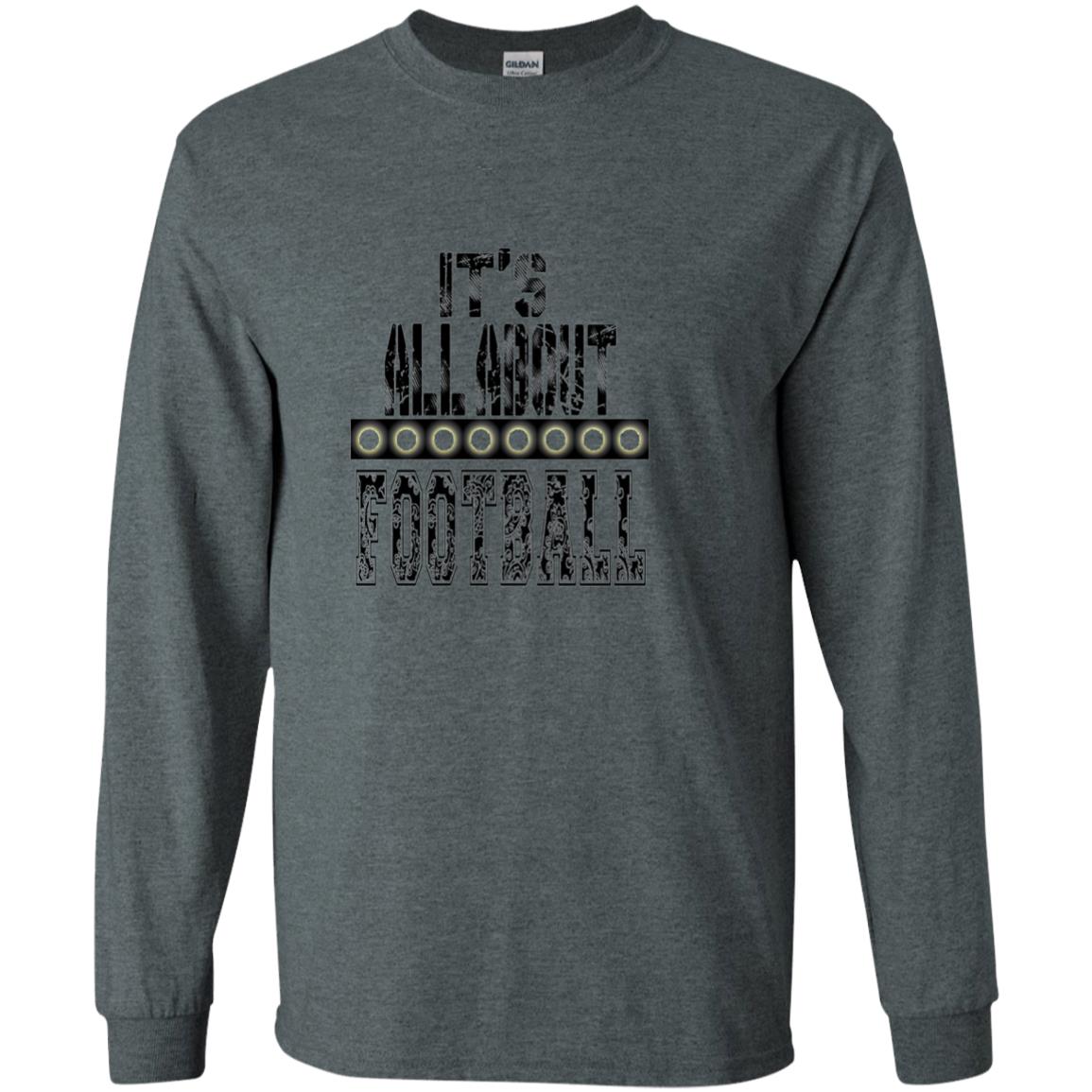 Football Lover T-shirt It_s All About Football Dark Heather