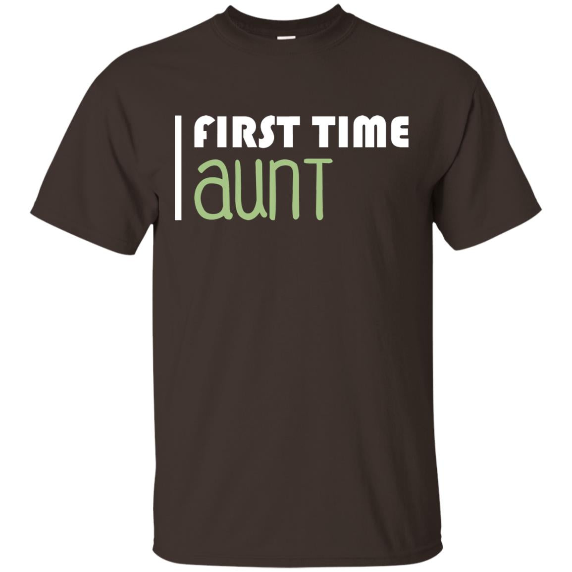 First Time Aunt New Auntie Shirt Dark Chocolate