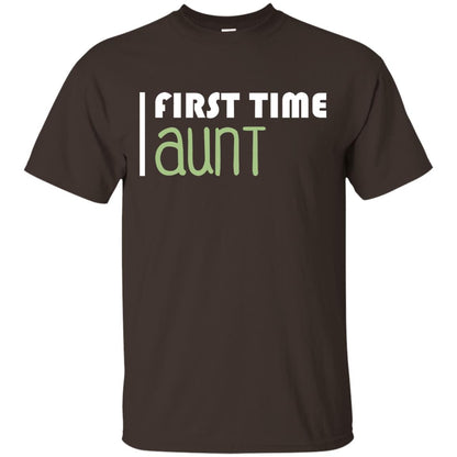 First Time Aunt New Auntie Shirt Dark Chocolate