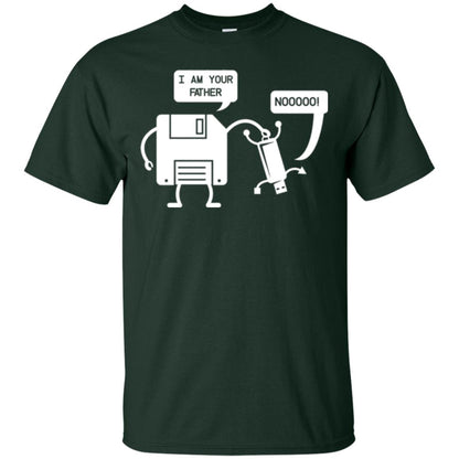Usb Floppy Disk T-shirt I Am Your Father Forest Green