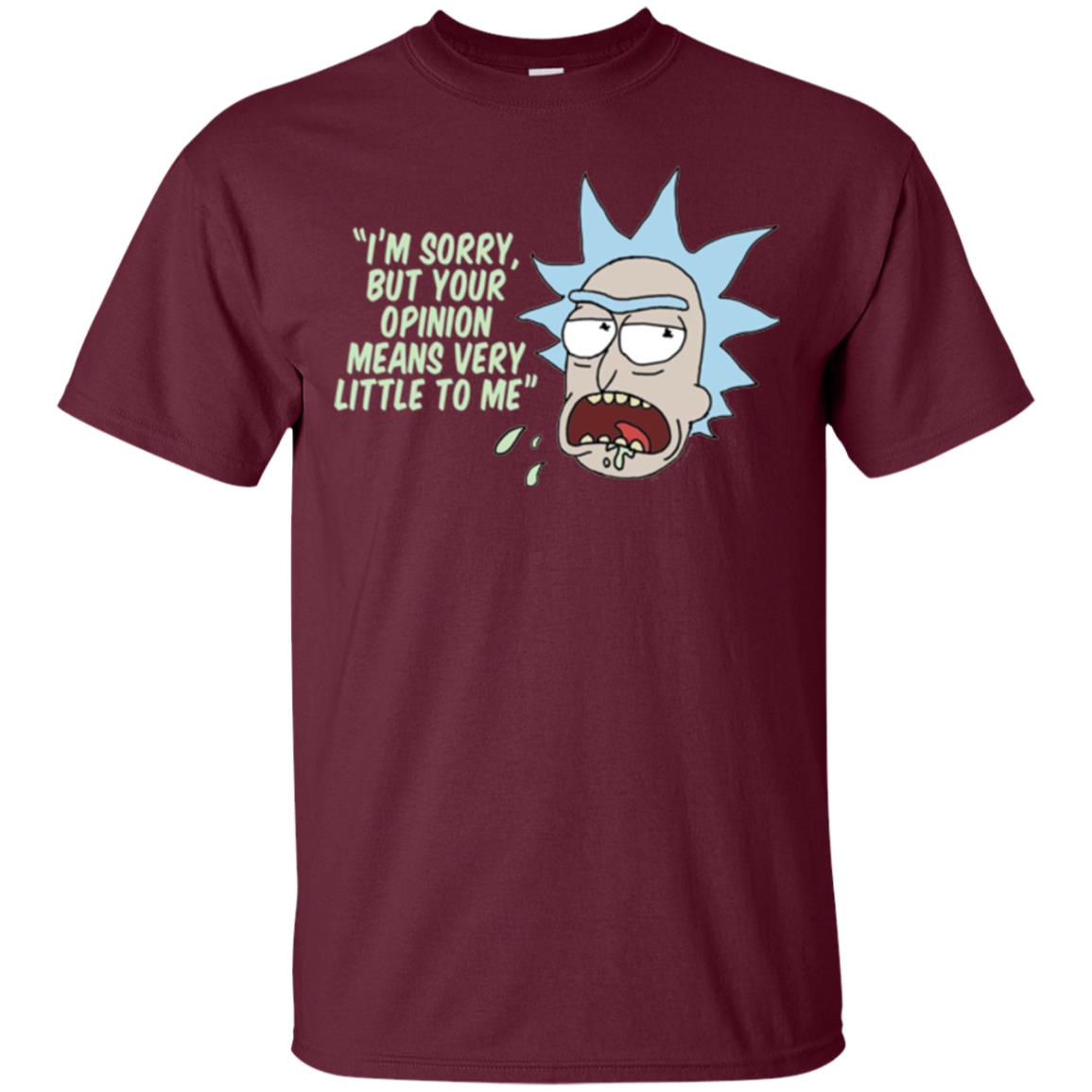 Rick And Morty T-shirt Your Opinion Means Very Little To Me Maroon