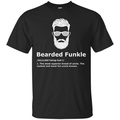 Funny Uncle T-shirt Bearded Funkle Black