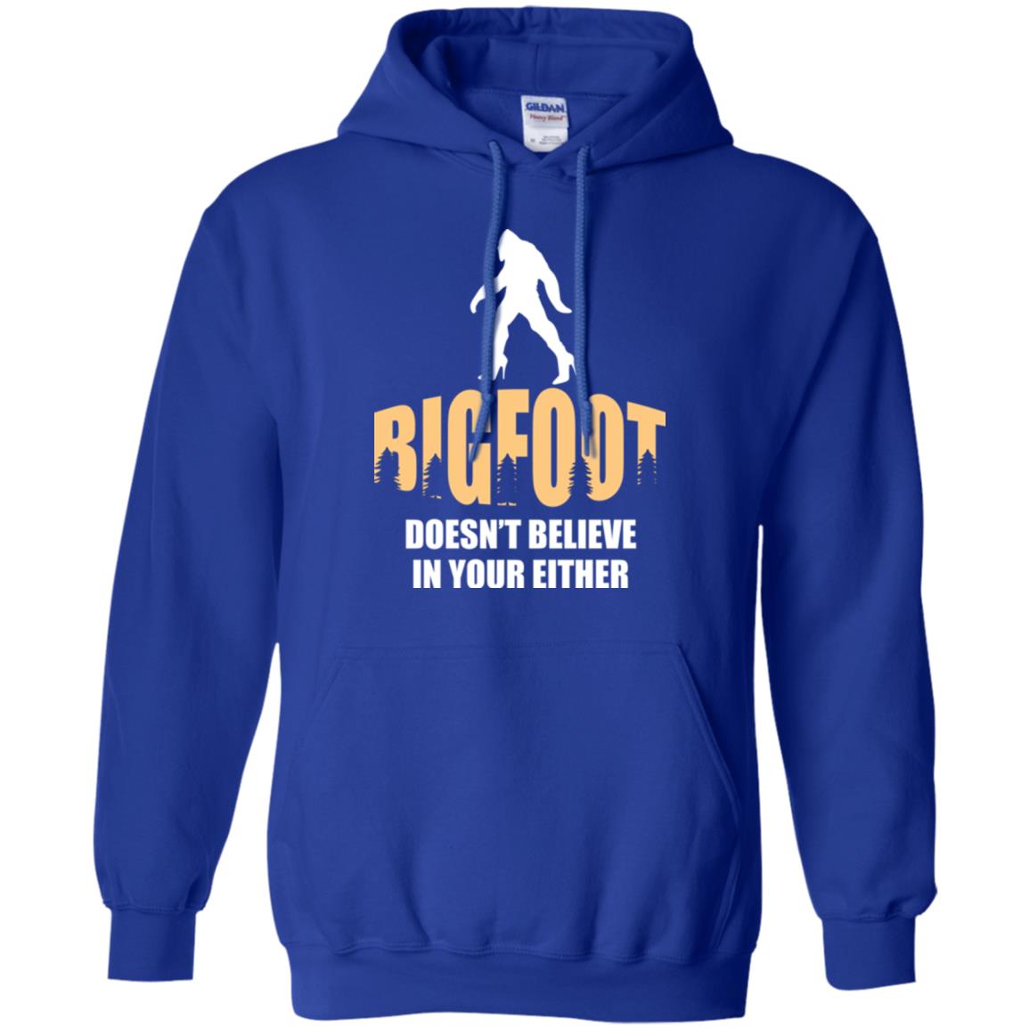 Bigfoot Doesn't Believe In Your Either T-shirt Royal