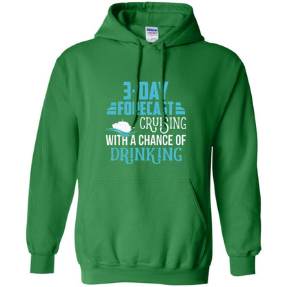 Funny Cruise T-shirt Forecast Cruising With A Chance Irish Green