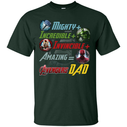 Mighty Incredible Invincible Amazing Dad Movie Fan T-shirt Forest