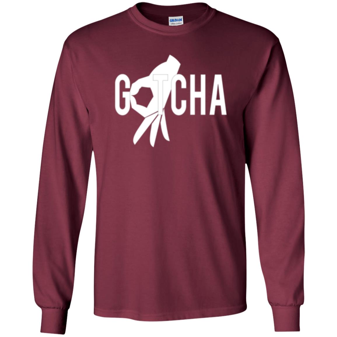 Gotcha Finger Circle Game T-shirt Maroon