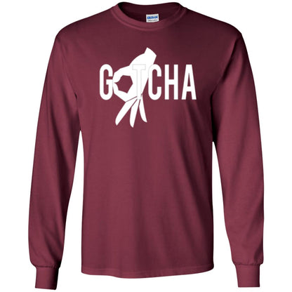 Gotcha Finger Circle Game T-shirt Maroon