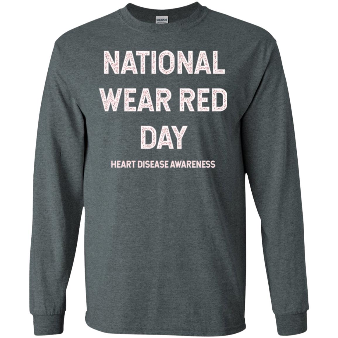 Heart Disease Awareness T-shirt National Wear Red Day Dark Heather