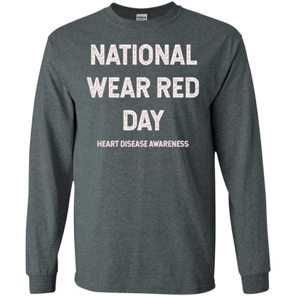 Heart Disease Awareness T-shirt National Wear Red Day Dark Heather
