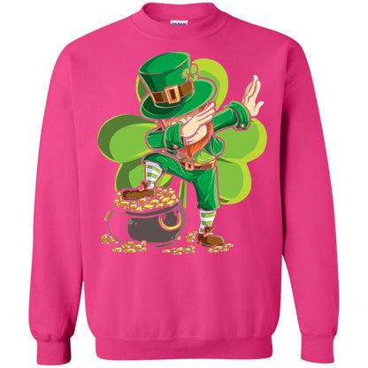 Dabbing Leprechaun St Patricks Day T-shirt Heliconia