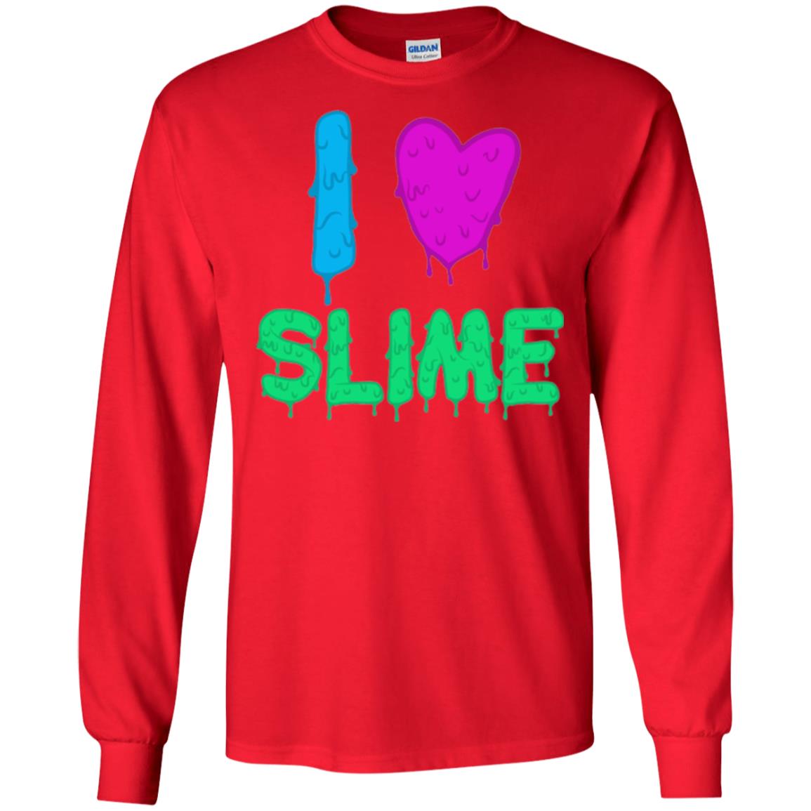 I Love Slime T-shirt Slime Lovers Red