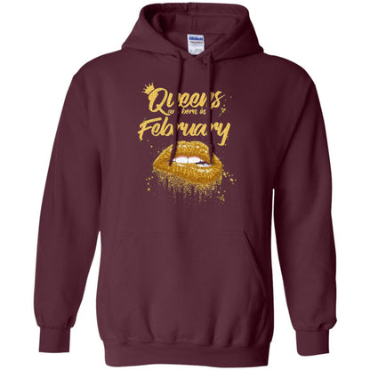 Black Women T-shirt Queens Are Born In February Birthday Maroon
