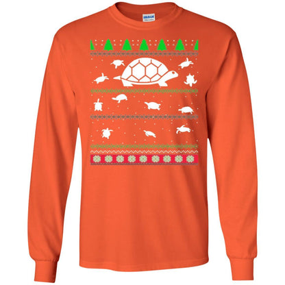 Christmas T-shirt Turtle Lover Merry Christmas Orange