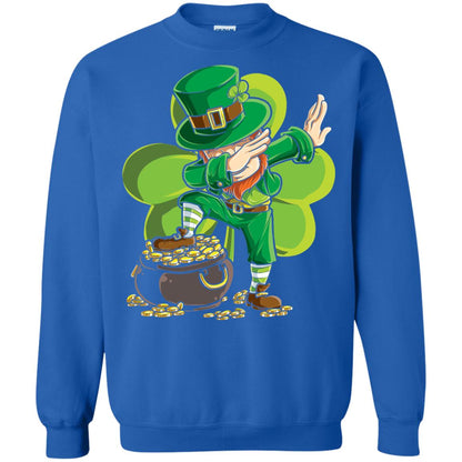 Dabbing Leprechaun St Patricks Day T-shirt Royal