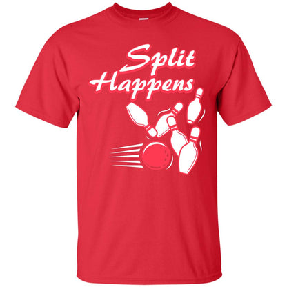 Bowling Lover T-shirt Split Happens Red