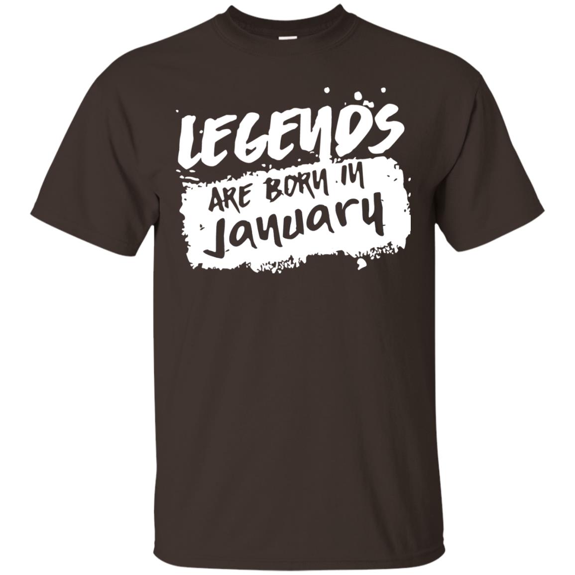 Junuary Birthday Shirt Legends Are Born In January Dark Chocolate