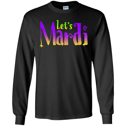 Mardi Gras T-shirt Let's Mardi Black