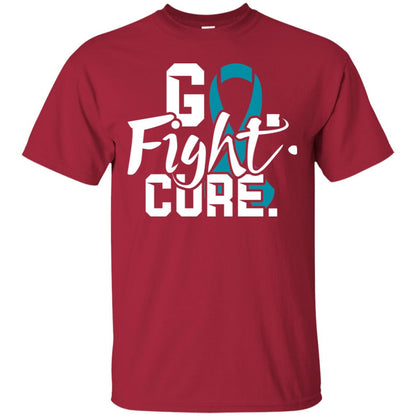 Prostate Awareness Go Fight Cure Blue Ribbon Stars Shirt Cardinal