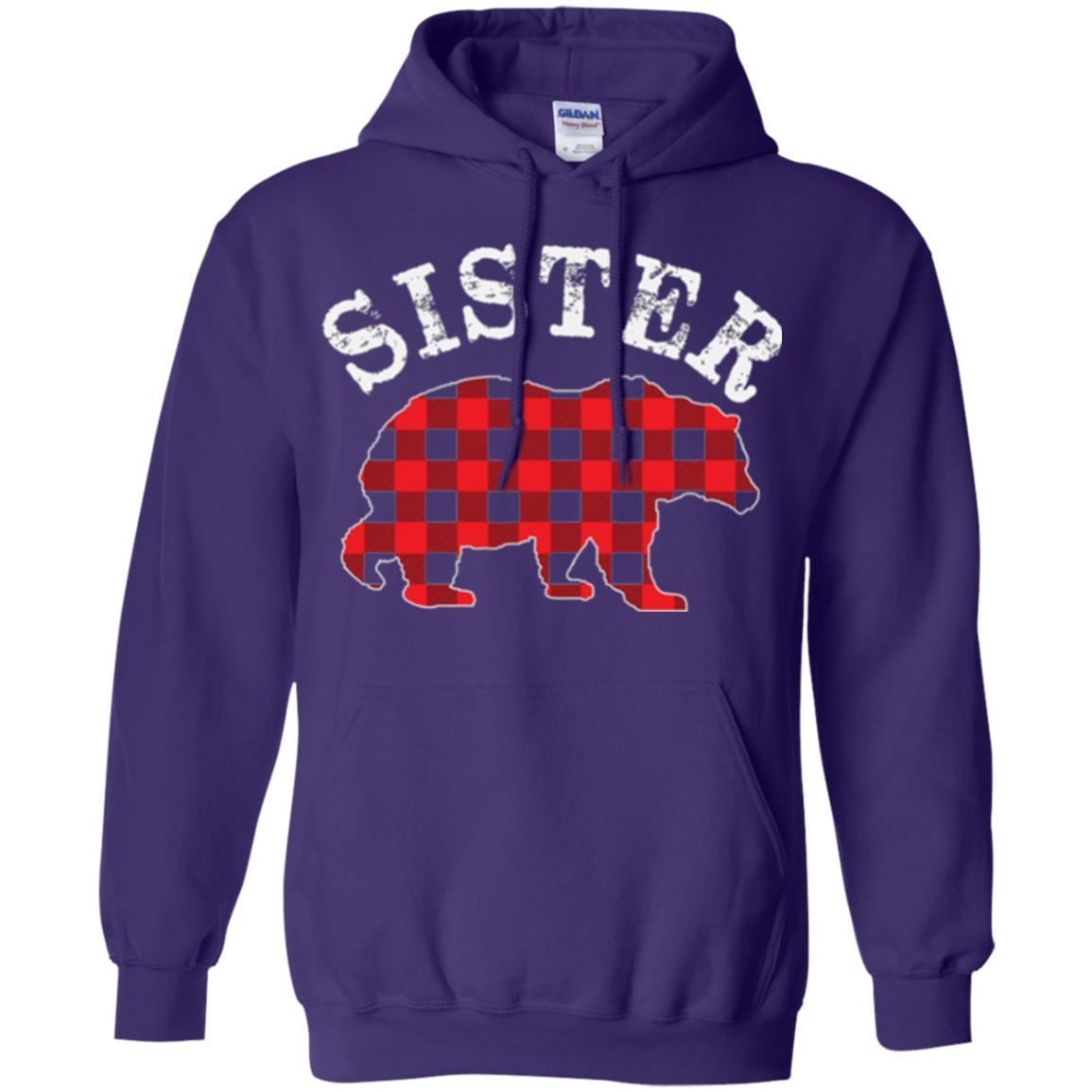 Family T-shirt Red Plaid Sister Bear Purple