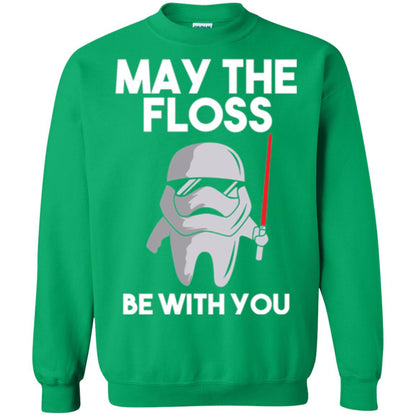 Dentist T-shirt May The Floss Be With You T-shirt Irish Green