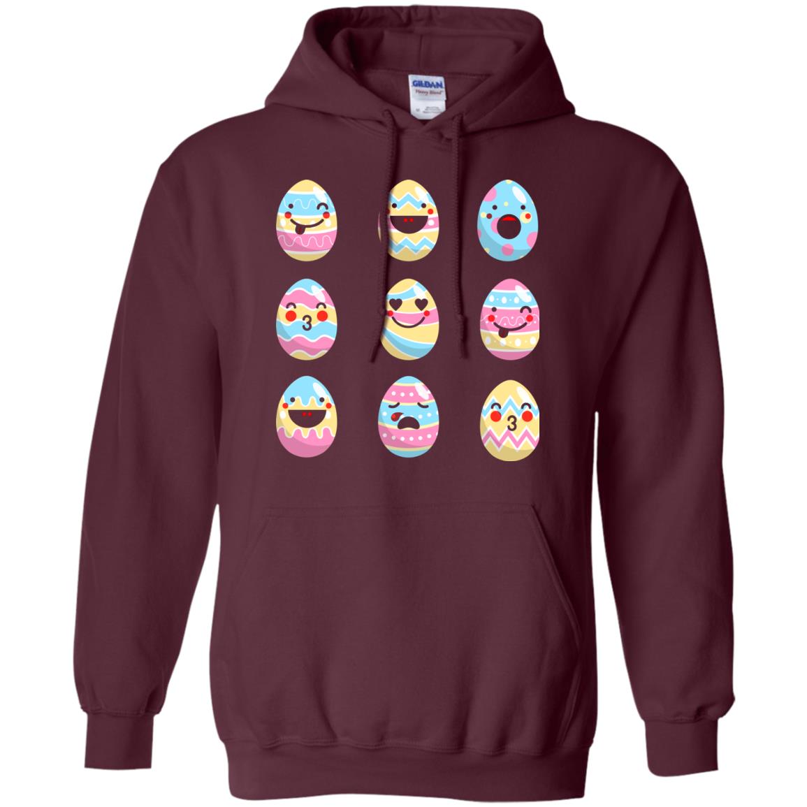 Egg Emoji Easter Happy Egg Hunt For Kids T-shirt Maroon