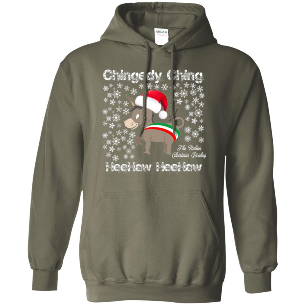 Christmas T-shirt The Italian Christmas Donkey Military Green