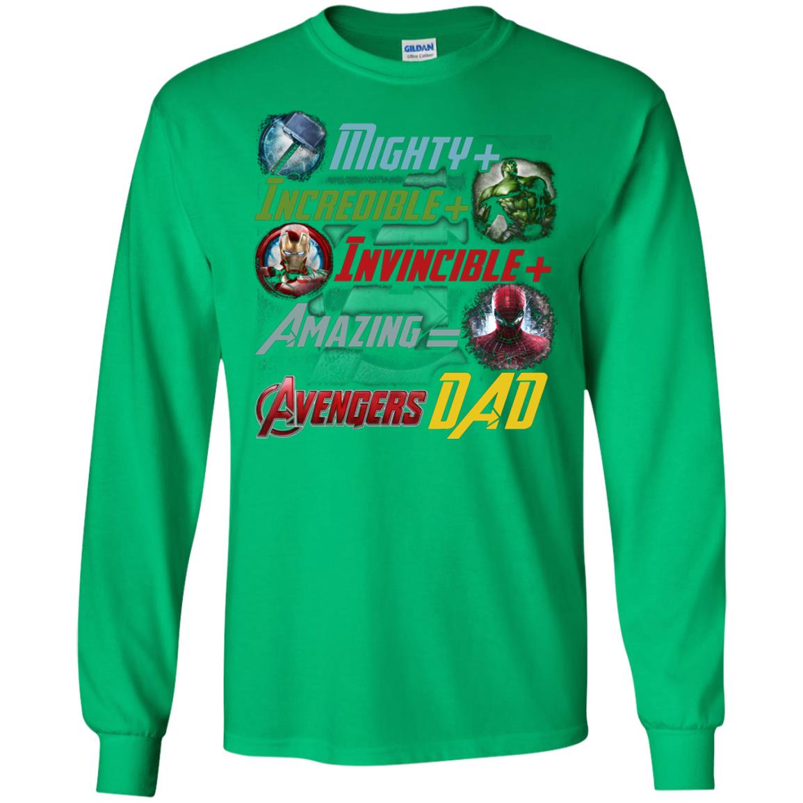 Mighty Incredible Invincible Amazing Dad Movie Fan T-shirt Irish Green