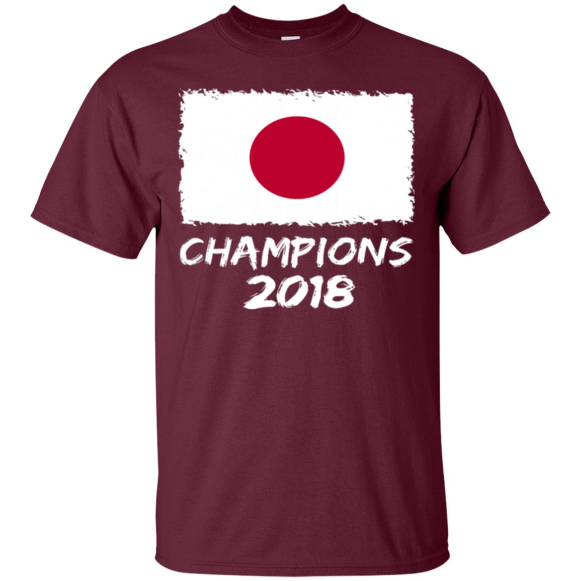 Football Lover T-shirt Japan Champions 2018 T-shirt Maroon