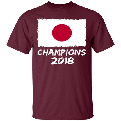 Football Lover T-shirt Japan Champions 2018 T-shirt Maroon