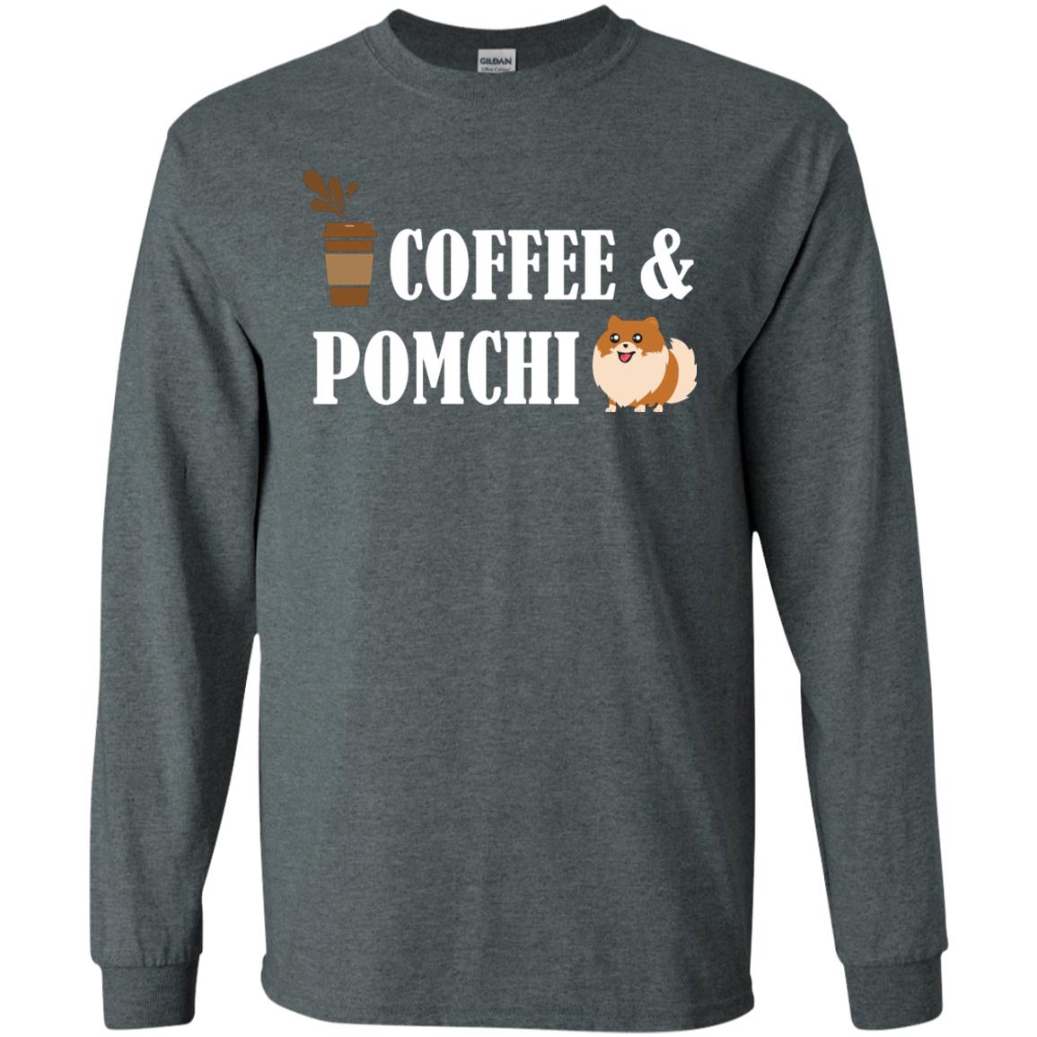 Coffee And Pomchi Lover Shirt Dark Heather
