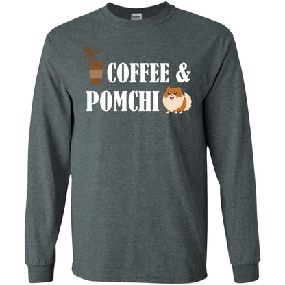 Coffee And Pomchi Lover Shirt Dark Heather