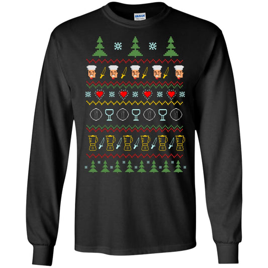 Chef Christmas X-mas Gift Shirt For Cooking Lovers Black
