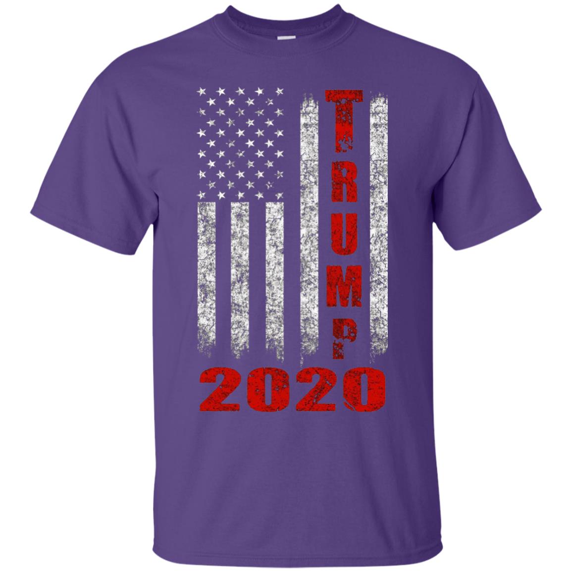 American Flag Vintage Design Trump 2020 T-shirt Purple