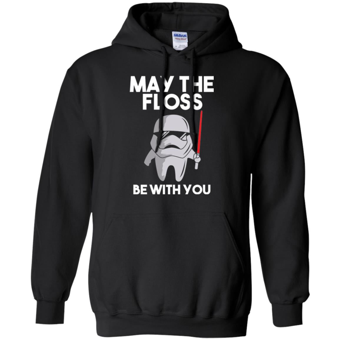 Dentist T-shirt May The Floss Be With You T-shirt Black
