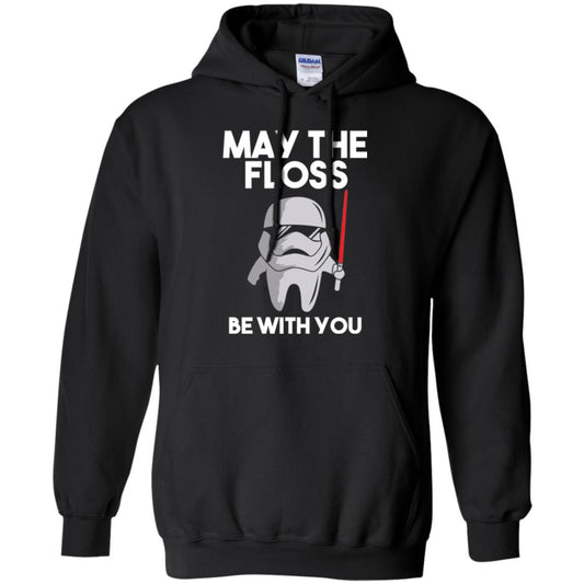 Dentist T-shirt May The Floss Be With You T-shirt Black