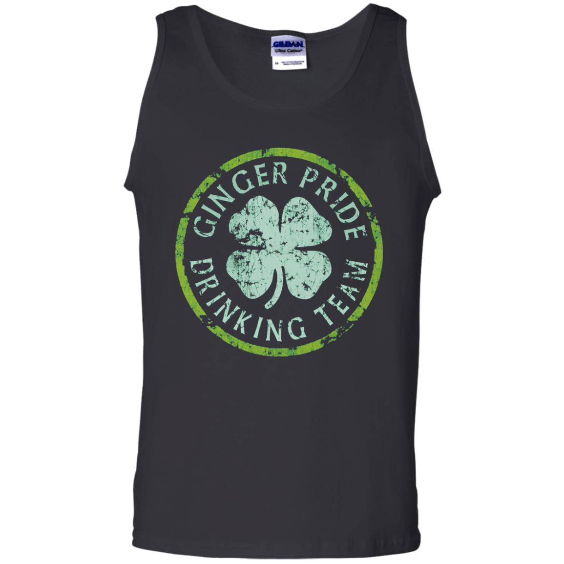 Funny Ginger Pride Drinking Team Irish T-shirt Black