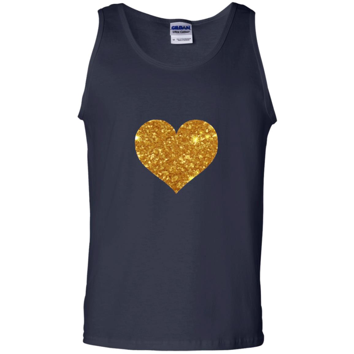 Valentine_s Day T-shirt Gold Heart Navy