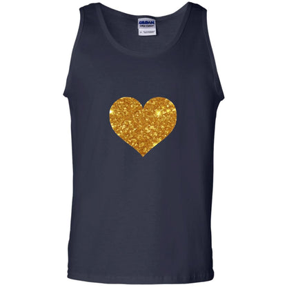 Valentine_s Day T-shirt Gold Heart Navy