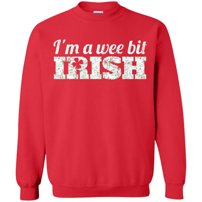 I_m Wee Bit Irish Funny Irish Heritage St Paddy_s Day T-shirt Red