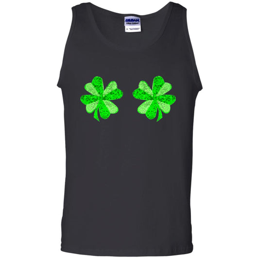 Funny Shamrock Boobs St Patricks Day T-shirt Black