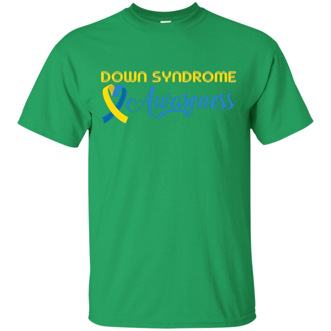 Yellow And Blue Ribbons Down Syndrome Awareness T-shirt Irish Green
