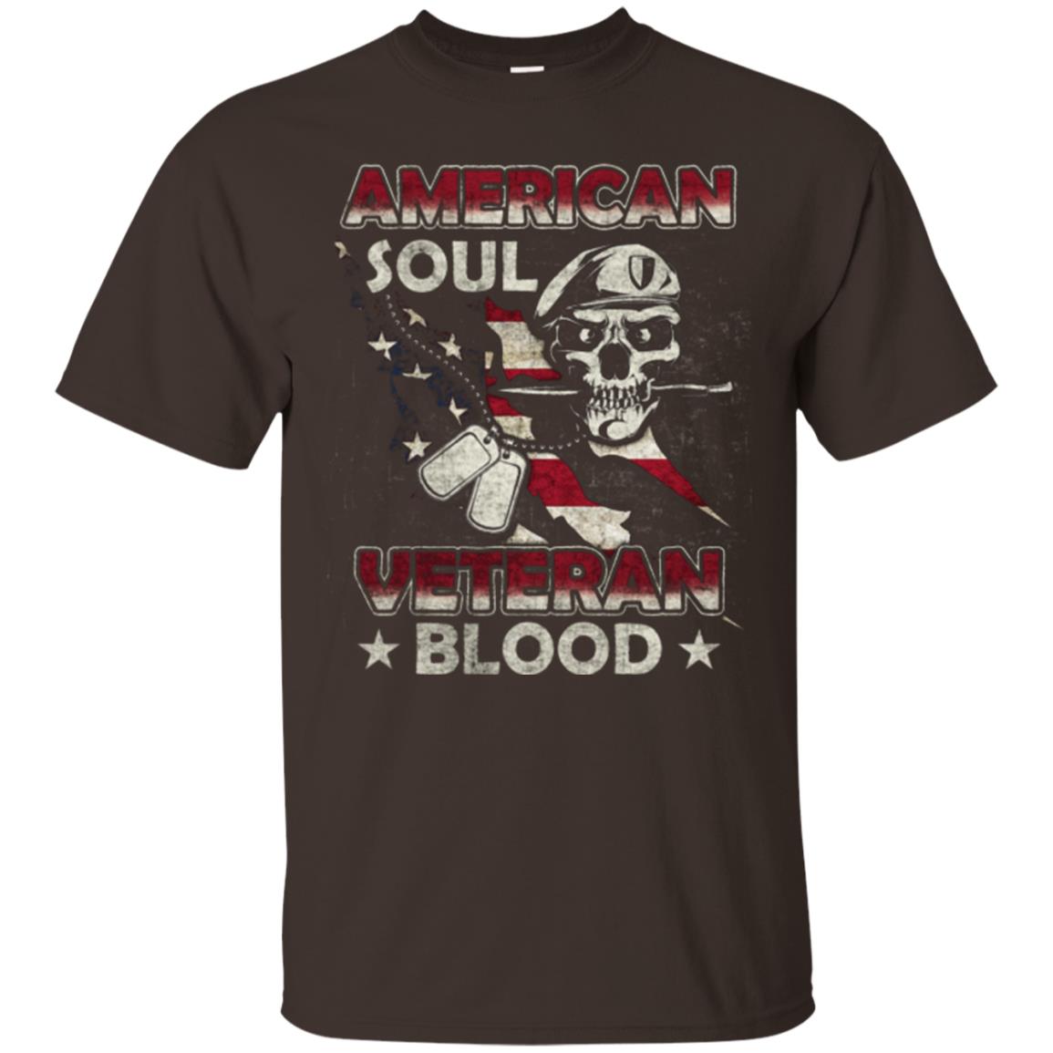 American Soul Veteran Blood Shirt Dark Chocolate