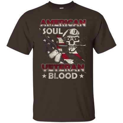 American Soul Veteran Blood Shirt Dark Chocolate