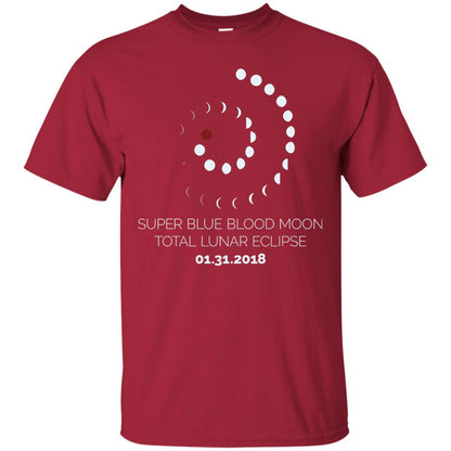 Super Blue Blood Moon Total Lunar Eclipse 2018 T-shirt Cardinal
