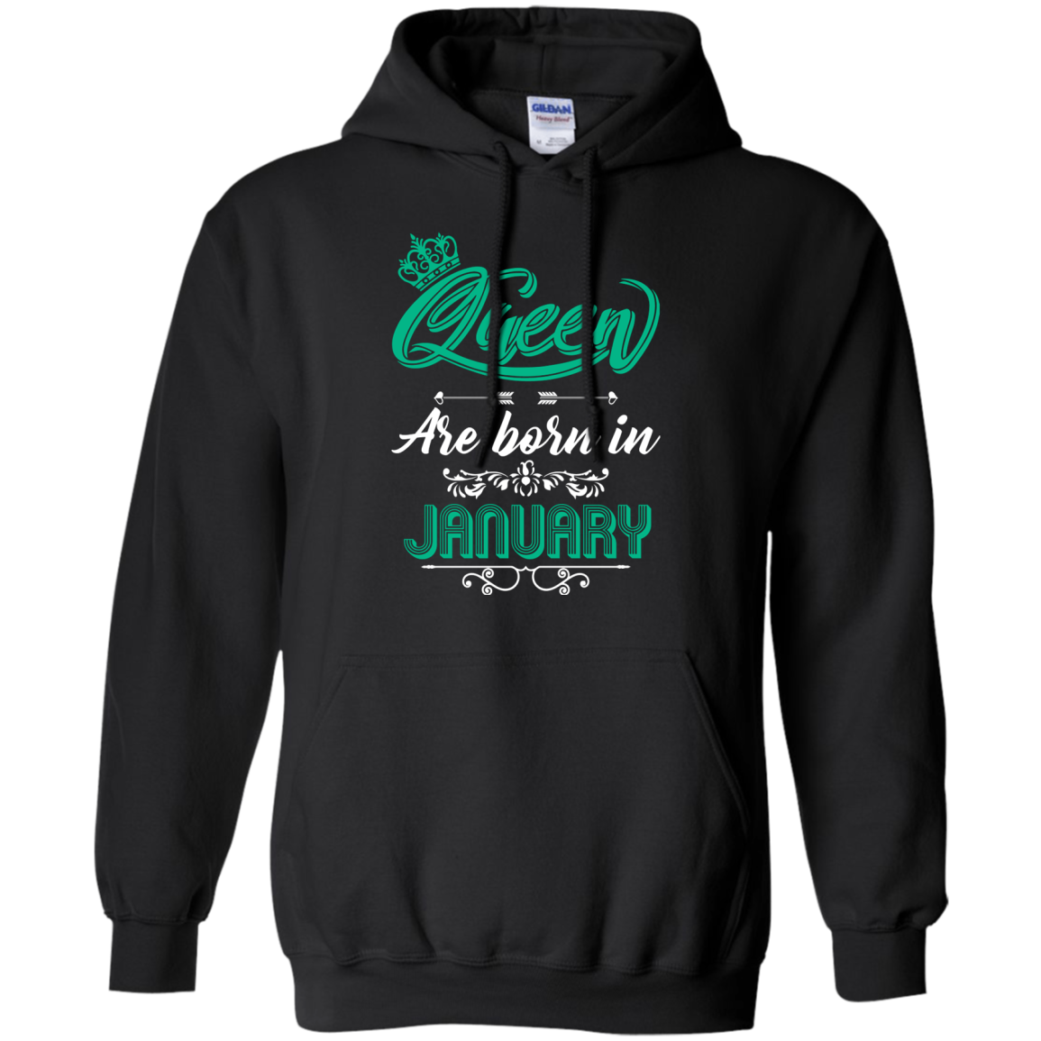 Brithday T-Shirt Queen Are Born In January Black