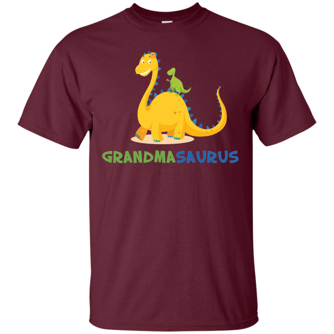 Grandmasaurus Grandmom Grandma Shirt Maroon