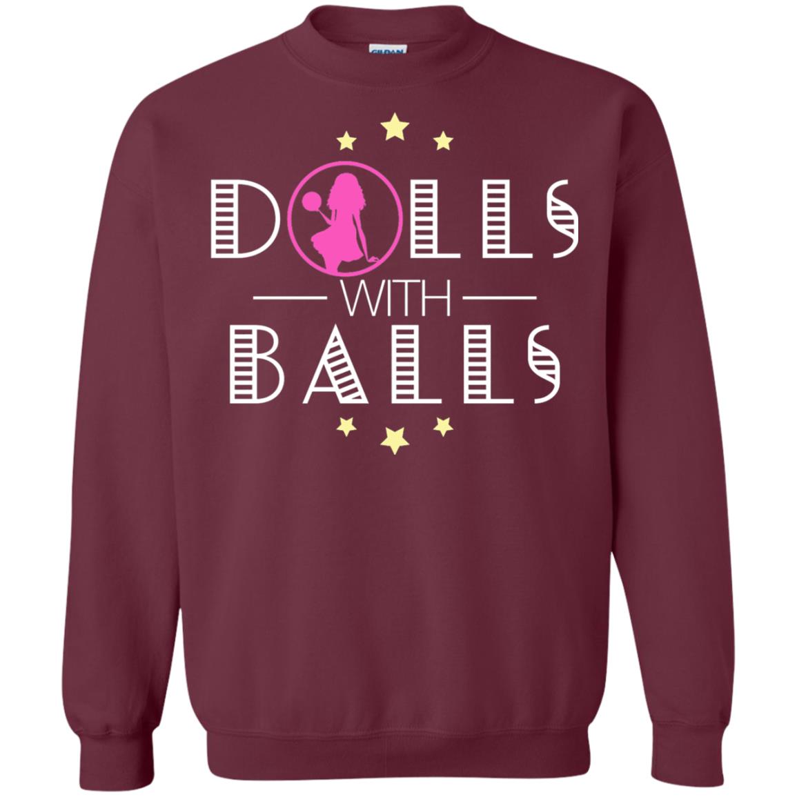 Bowling Lover T-shirt Dolls With Balls T-shirt Maroon