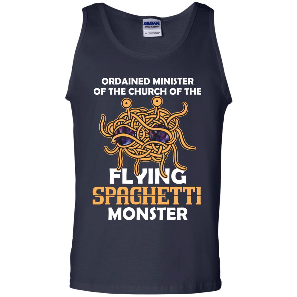 Ordained Minister Of The Church Of The Flying Spaghetti Monster Pastafarian T-shirt Navy