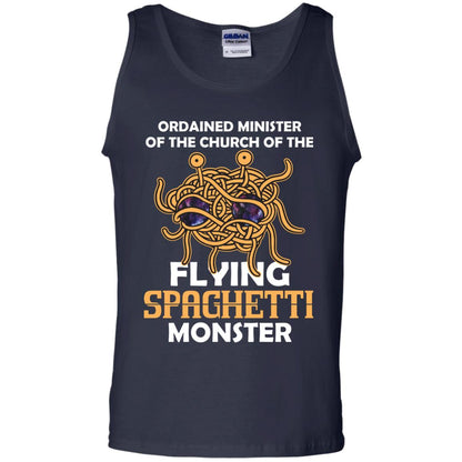 Ordained Minister Of The Church Of The Flying Spaghetti Monster Pastafarian T-shirt Navy